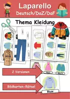Vorschau - Arbeitsblätter - Leporello/Faltbuch Thema Kleidung/Klamotten (Klasse 1 und 2) - Deckblatt