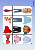 Vorschau - Arbeitsblätter - Wortschatz Bingo - Kleidung/Klamotten (Klasse 1 und 2) - Seite 1