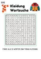 Vorschau - Arbeitsblätter - Wortsuchspiel/Wortsuche/Suchsel Kleidung/Klamotten (Grundschule) - 4 Varianten - Seite 2