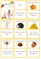 Vorschau - Spiele - Lesedomino Herbst für die ganze Klasse - Seite 1