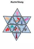 Vorschau - Arbeitsblätter - GRATIS Legestern Kleidung/Klamotten Wortschatz - DaZ/DaF, Deutsch (Klassen 1 und 2) - Seite 2