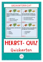 Vorschau - Spiele - Herbst-Quiz zum Einstieg oder zum Abschluss - Deckblatt