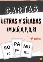 Vista previa - Unidades / Secuencias / Situaciones de Aprendizaje - Flashcards: Letras + Sílabas (letras M-R) - Portada