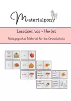 Vorschau - Fördermaterial/Inklusion - Anlaut-, Wort- und Satz-Domino "Herbst" - Deckblatt