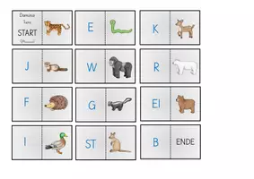 Vorschau - Spiele - Anlaut-, Wort- und Satz-Domino "Tiere" - Seite 3