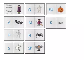 Vorschau - Spiele - Anlaut-, Wort- und Satz-Domino "Halloween" - Seite 3