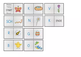 Vorschau - Spiele - Anlaut-, Wort- und Satz-Domino "Frühling" - Seite 3