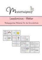 Vorschau - Spiele - Anlaute-, Wort- und Satz-Domino "Wetter" - Deckblatt