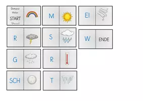 Vorschau - Spiele - Anlaute-, Wort- und Satz-Domino "Wetter" - Seite 3