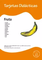 Vorschau - Bildkarten - Bildkarten Spanisch: fruta - Deckblatt