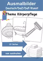 Vorschau - Arbeitsblätter - Ausmalbilder Thema Körperpflege/Hygiene - Grundschule - Bastelvorlagen - Deckblatt