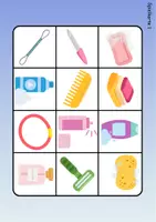 Vorschau - Arbeitsblätter - Wortschatz Bingo - Körperpflege/Hygiene (Klasse 1 und 2) - Seite 1