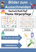 Vorschau - Arbeitsblätter - Vokabelbilder Körperpflege/Hygiene - Bilder zum ausschneiden (Klasse 1 und 2) - Deckblatt