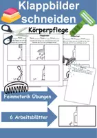 Vorschau - Arbeitsblätter - Materialpaket Körperpflege/Hygiene Malen - DaZ/DaF/Kunst/Deutsch/Sachunterricht - Seite 1