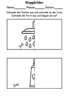 Vorschau - Arbeitsblätter - Körperpflege/Hygiene Klappbilder schneiden - DaZ/DaF, Deutsch, Kunst - Seite 3