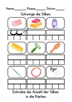 Vorschau - Arbeitsblätter - Körperpflege/Hygiene Silben/Wortschatz DaZ/DaF, deutsch - Seite 2