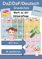 Vorschau - Arbeitsblätter - Merk es dir Körperpflege/Hygiene (Bild-Wort) - DaZ/DaF, Deutsch (Klasse 1 bis 4) - Deckblatt