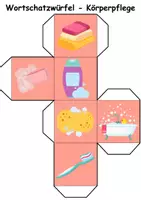 Vorschau - Arbeitsblätter - Bilderwürfel Körperpflege/Hygiene - DaZ/DaF, Deutsch (Spiel) - Seite 1