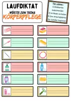 Vorschau - Unterrichtsreihen - Laufdiktat / Schleichdiktat Körperpflege/Hygiene - DaZ/DaF, Deutsch (Diktat) - Seite 3