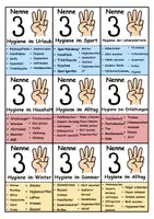 Vorschau - Arbeitsblätter - Nenne 3 (Give me 5) Körperpflege/Hygiene - DaZ/DaF, Deutsch (Spiel) - Seite 2