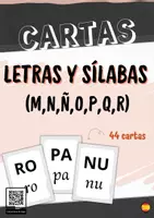 anteprima - Flashcard - Flashcards en español: Letras + Sílabas (letras M-R) - Pagina di copertina
