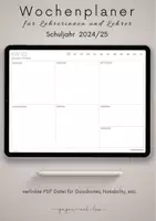 Vorschau - Lehrpläne/Lehrermaterial - Wochenplaner 24/25 für Lehrerinnen und Lehrer - Deckblatt