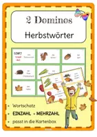 Vorschau - Stationenlernen - DaZ Domino Wortschatz Herbst - Deckblatt