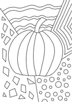 Vorschau - Mal- und Bastelvorlagen - Herbstmotive Pop Art zum Ausmalen 🍁🎨 Fensterdeko Herbst ab 1 Klasse - Seite 1