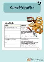 Vorschau - Arbeitsblätter - Kartoffelpuffer - Rezept - Deckblatt