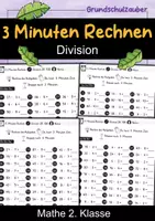 Vorschau - Arbeitsblätter - 3 Minuten Rechnen | Mathe Klasse 2 | Division | - Deckblatt