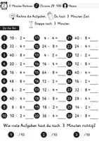 Vorschau - Arbeitsblätter - 3 Minuten Rechnen | Mathe Klasse 2 | Division | - Seite 2
