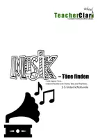 Vorschau - Stundenentwürfe - Musik-Tönefinden-Unterrichtsreihe Teil 1 - Deckblatt