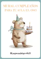 Vista previa - Decoración del aula - DECORA TU AULA CON EL MURAL DE LOS CUMPLEAÑOS: OSO - Portada