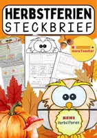 Vorschau - Arbeitsblätter - Herbstferien Eulen Steckbrief 3.-5. Klasse - Deckblatt
