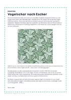 Vorschau - Mal- und Bastelvorlagen - Vogelschar nach Escher - Parkettierung - Seite 3