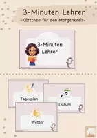 Vorschau - Bildkarten - 3-Minuten Lehrer, Kärtchen für den Morgenkreis - Deckblatt