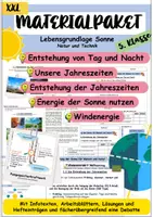 Vorschau - Stundenentwürfe - XXL Materialpaket: Sonne (Hefteinträge, Abs, Lösungen und mehr) - Deckblatt