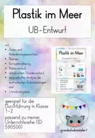 Vorschau - Stundenentwürfe - Unterrichtsentwurf (UB): Plastik im Meer (Klasse 1-2) - Deckblatt