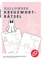 Vorschau - Arbeitsblätter - Kreuzworträtsel Halloween mit 14 Begriffen - Deckblatt