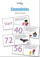 Vorschau - Spiele - Einmaleins Domino mit Textaufgaben #homeschooling - Deckblatt