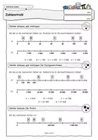 Vorschau - Arbeitsblätter - Übungsaufgaben: Zahlenstrahl in N (differenziert) - Deckblatt