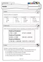 Vorschau - Arbeitsblätter - Übungsaufgaben: Runden in N (differenziert) - Deckblatt