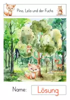 Vorschau - Arbeitsblätter - Bilderbuchprojekt am Beispiel von "Pino und Lela und der kleine Fuchs" von Günther Jakobs - Seite 1