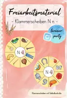 Vorschau - Spiele - Freiarbeit: Klammerscheiben N n - Deckblatt