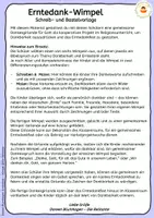 Vorschau - Arbeitsblätter - Erntedank - Wimpel - Eine gemeinsame Girlande als Dank für Gott als kooperatives Projekt - Seite 1