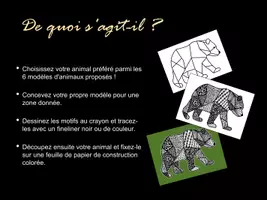 Aperçu - Préparation de séquence / Séquence complète - L'art pas à pas: Zentangle animaux avec 6 modèles d'animaux - Page 3