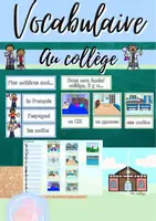Vorschau - Arbeitsblätter - Vocabulaire: Au collège / À l'école - Deckblatt