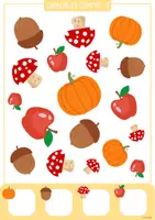 Aperçu - Apprentissages en autonomie - Automne - Cherche et compte 🍁🍃🐌 - Page 1