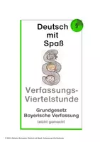 Vorschau - Arbeitsblätter - Materialpaket: Verf.viertelstunde: GG Art. 1-4 - Deckblatt