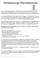 Vorschau - Arbeitsblätter - Materialpaket: Verf.viertelstunde: GG Art. 1-4 - Seite 1